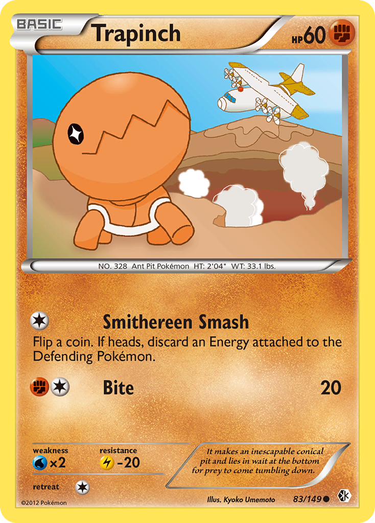 Trapinch 83 Common card from Boundaries Crossed