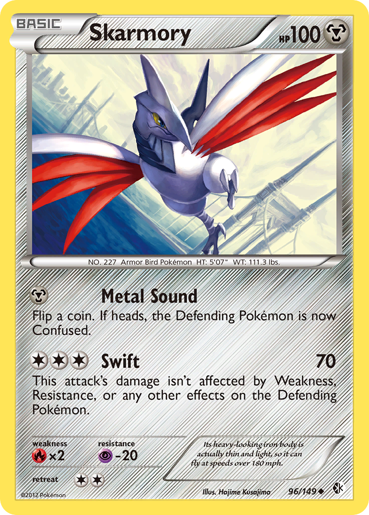 Skarmory 96 Uncommon card from Boundaries Crossed