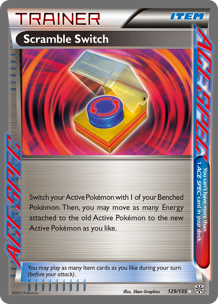 Scramble Switch 129/135 Rare ACE card from Plasma Storm