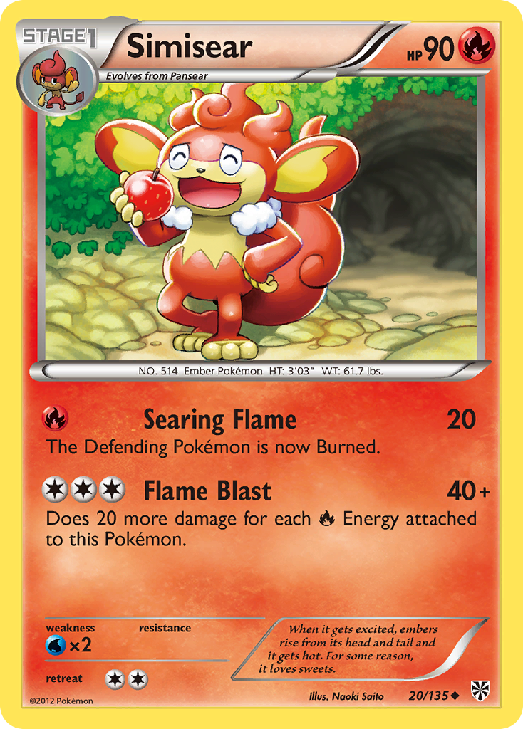 Simisear 20 Uncommon card from Plasma Storm