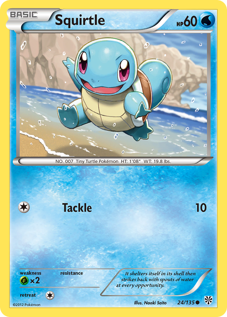 Squirtle 24 Common card from Plasma Storm