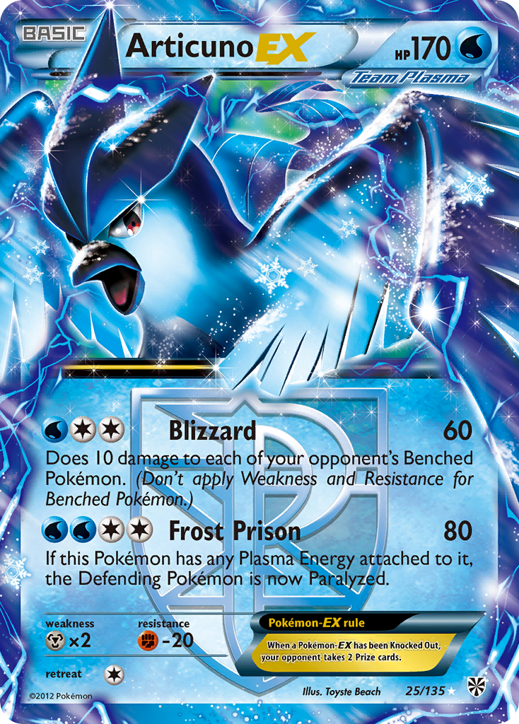 Articuno-EX 25 Rare Holo EX card from Plasma Storm