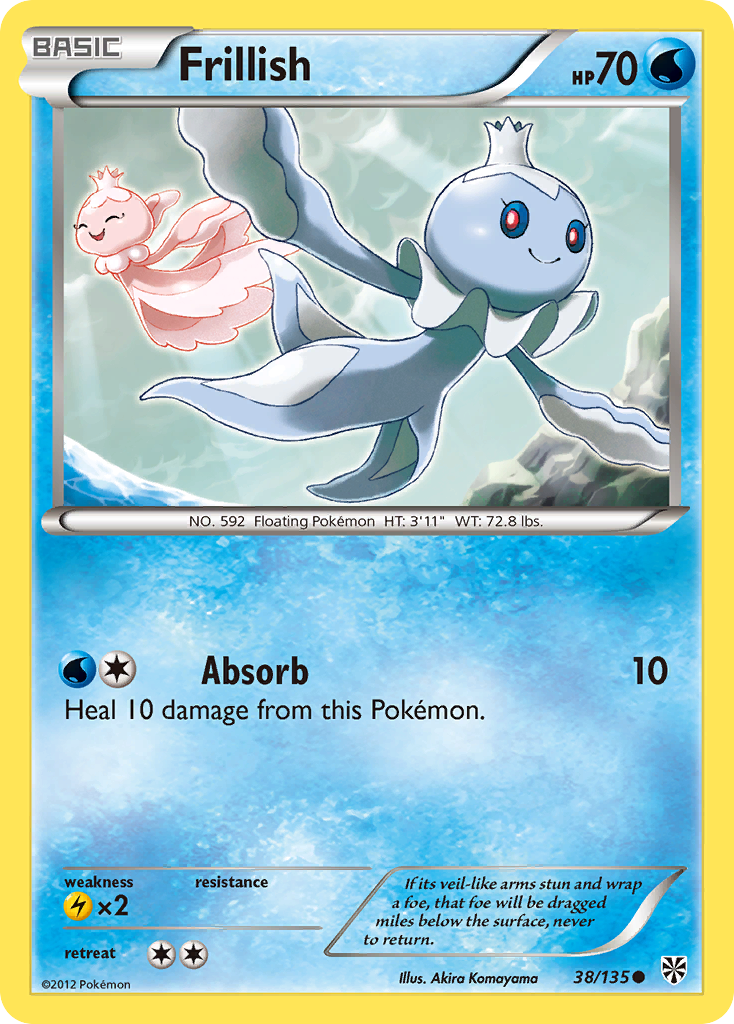 Frillish 38 Common card from Plasma Storm