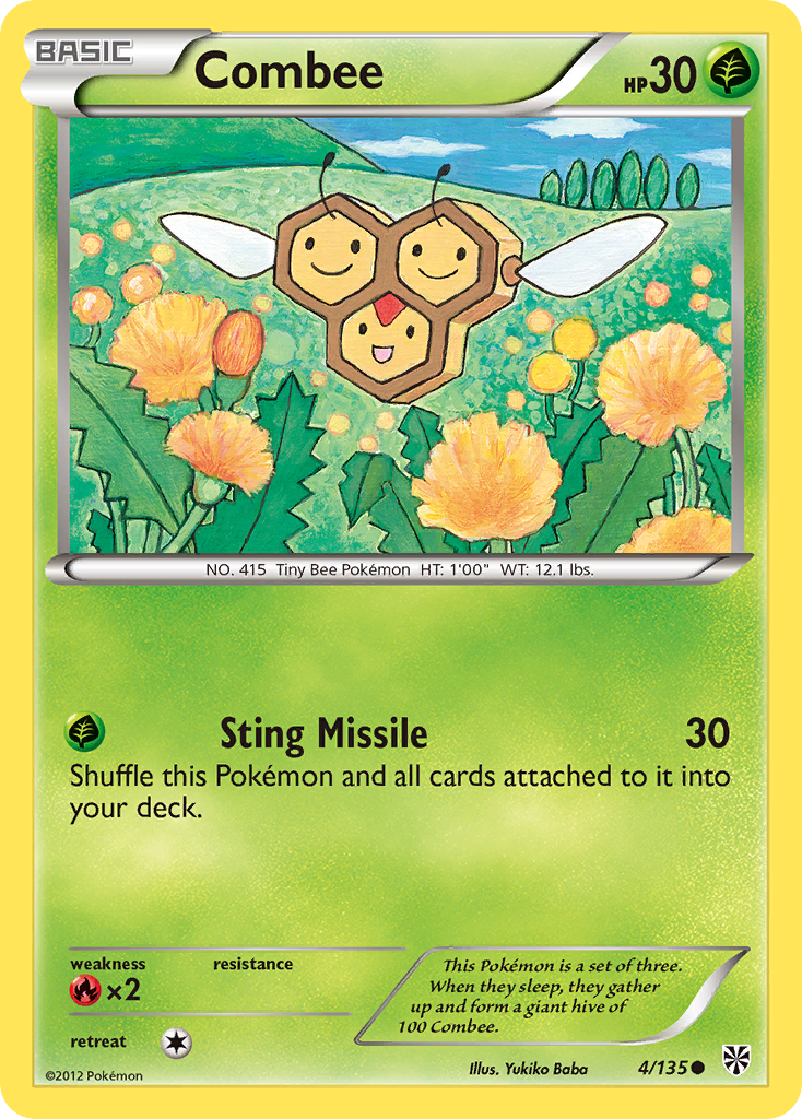 Combee 4 Common card from Plasma Storm