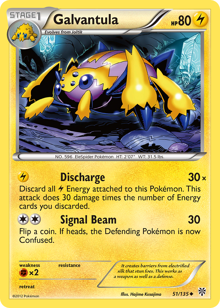 Galvantula 51 Uncommon card from Plasma Storm