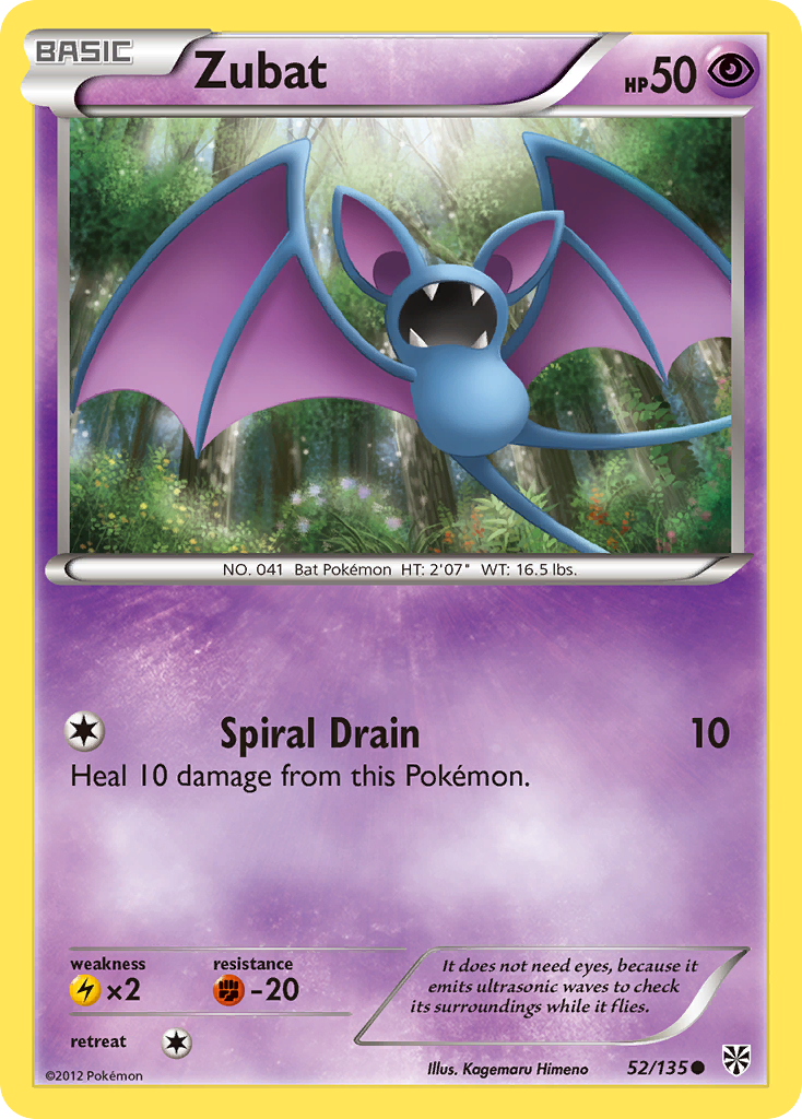 Zubat 52 Common card from Plasma Storm