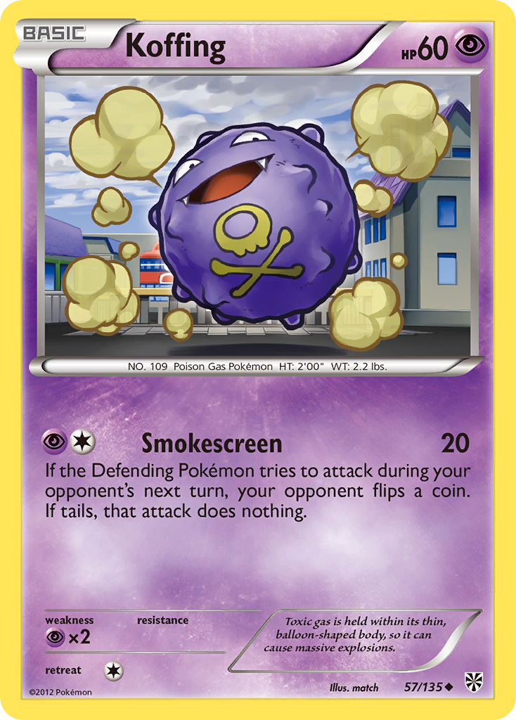 Koffing 57 Uncommon card from Plasma Storm