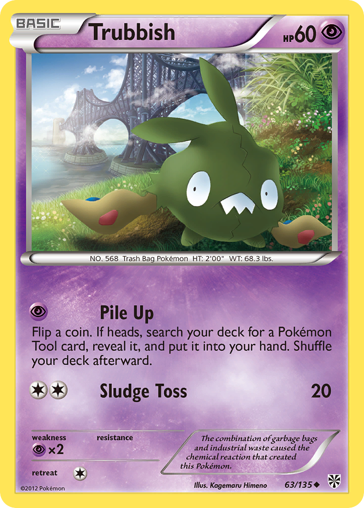 Trubbish 63 Uncommon card from Plasma Storm