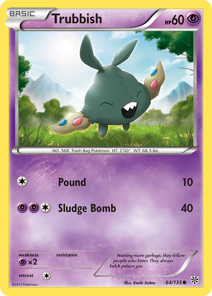 Trubbish 64/135 Common card from Plasma Storm