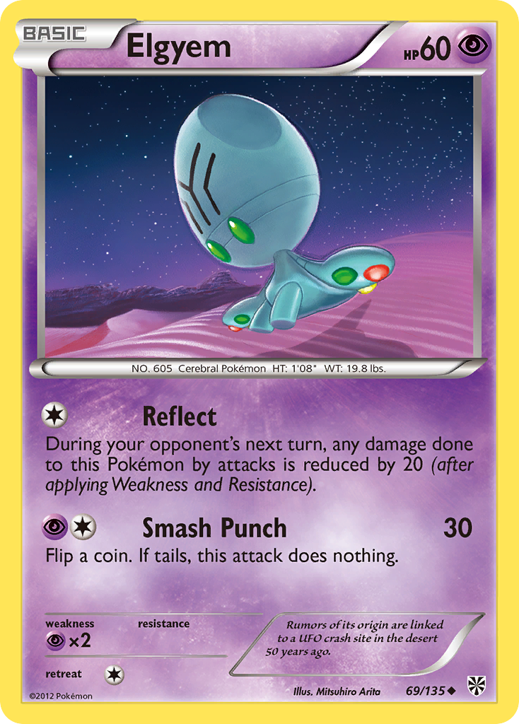 Elgyem 69 Uncommon card from Plasma Storm