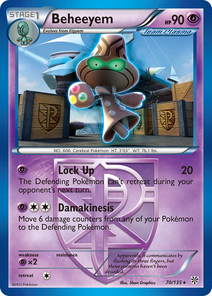Beheeyem 70 Rare card from Plasma Storm