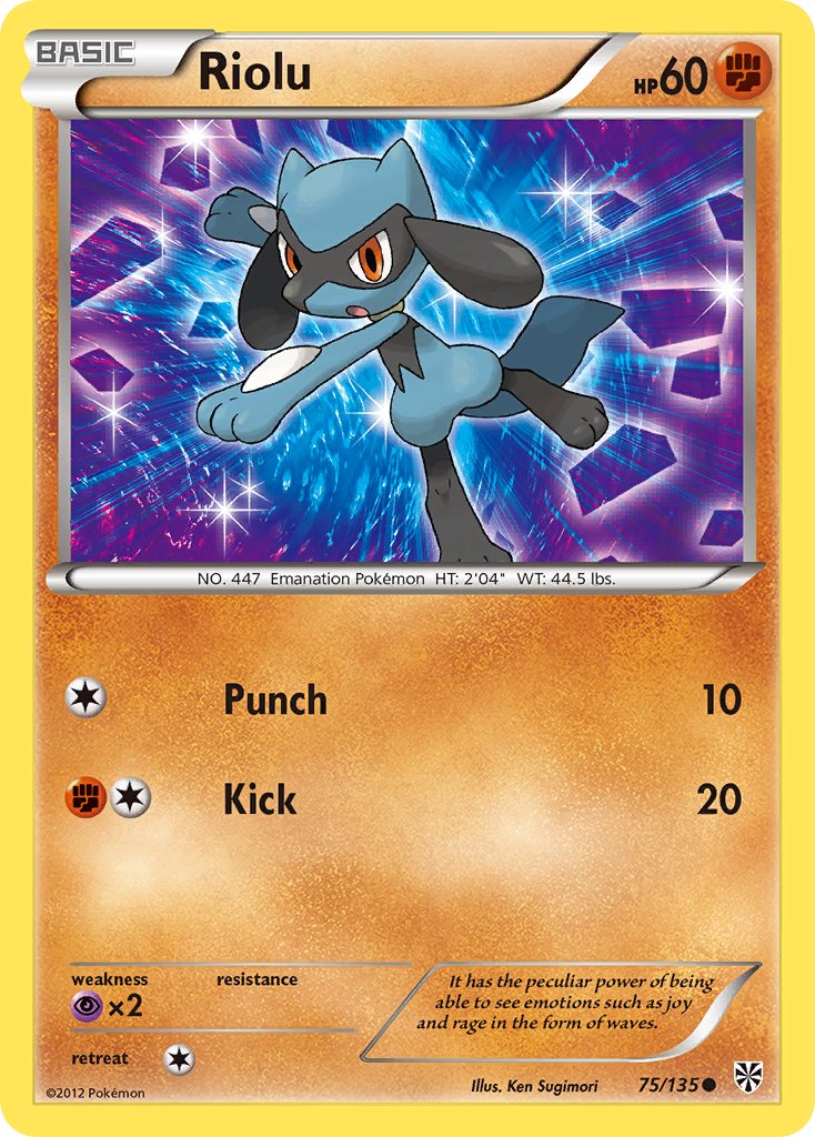 Riolu 75/135 Common card from Plasma Storm