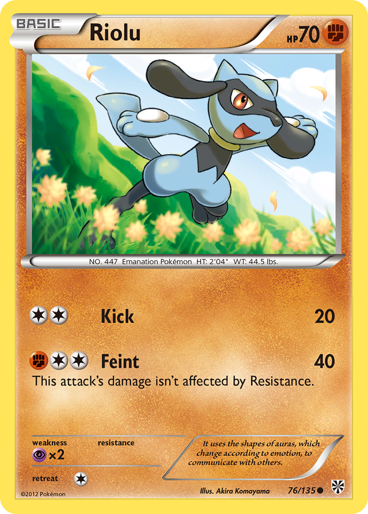 Riolu 76 Common card from Plasma Storm