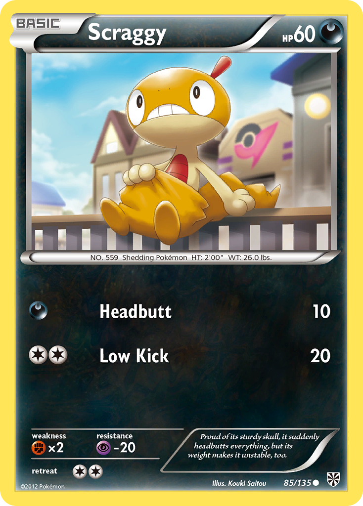 Scraggy 85/135 Common card from Plasma Storm