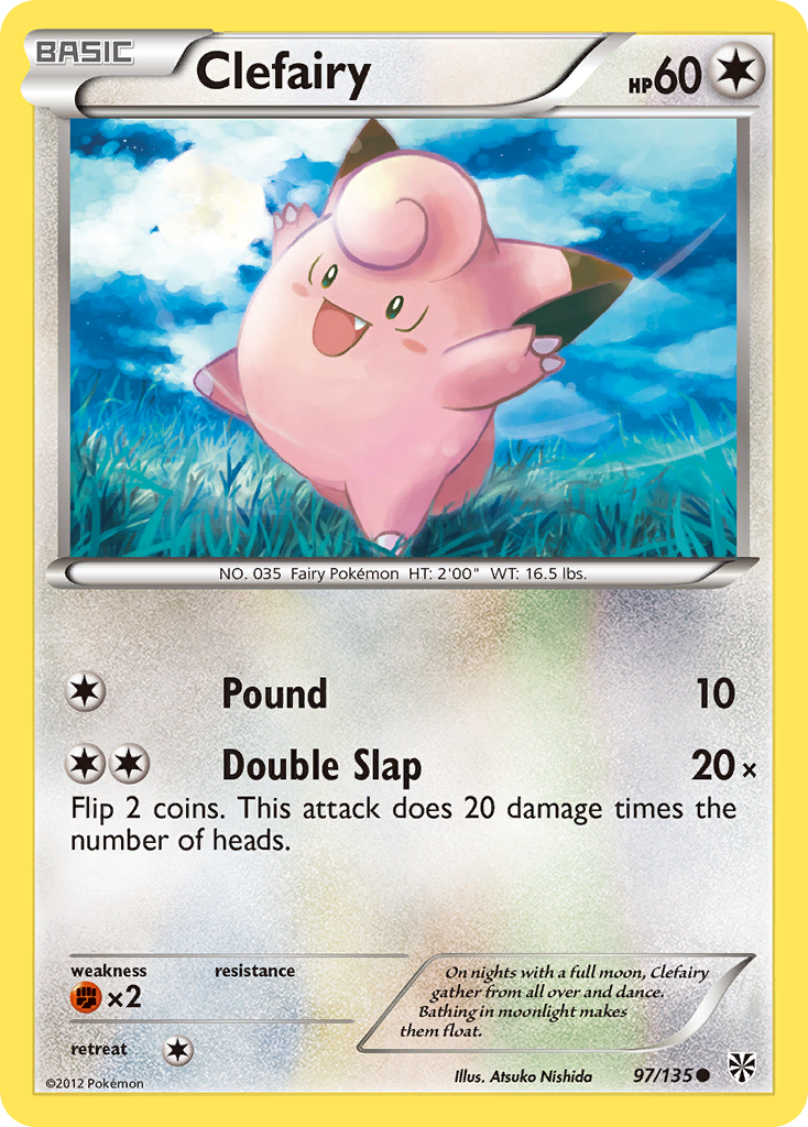Clefairy 97 Common card from Plasma Storm