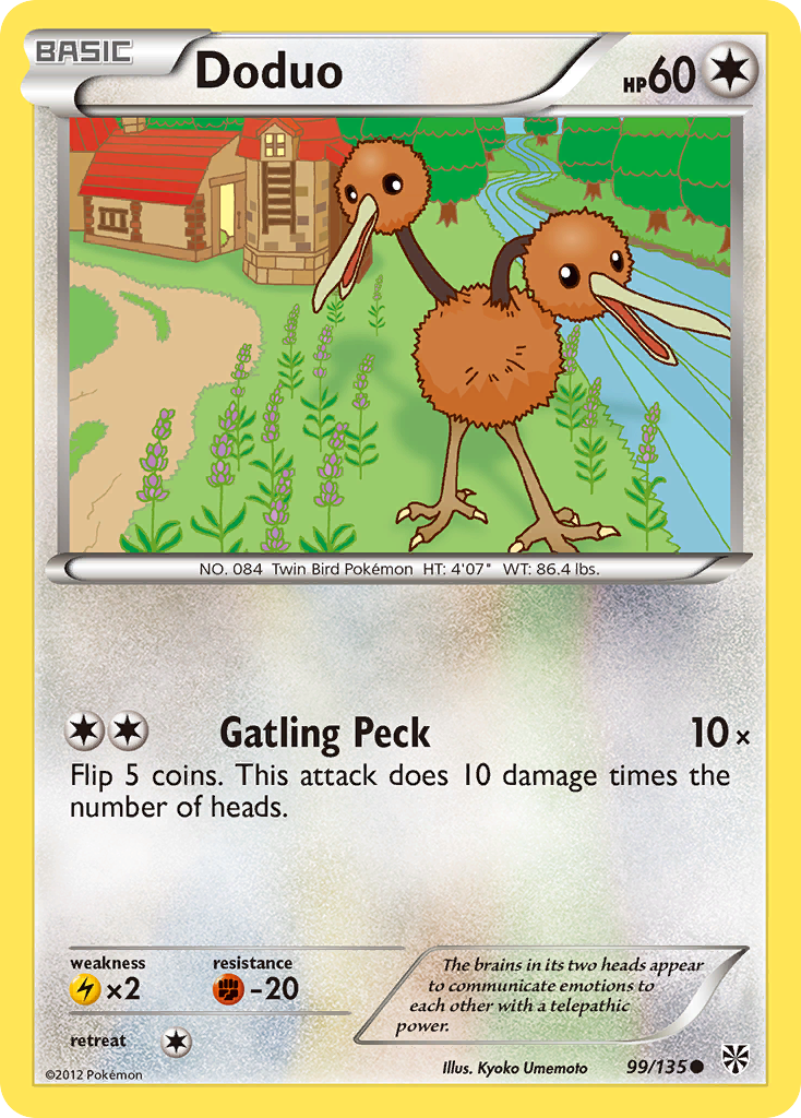 Doduo 99 Common card from Plasma Storm