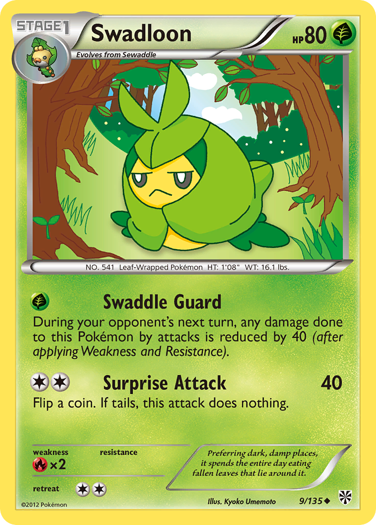 Swadloon 9/135 Uncommon card from Plasma Storm