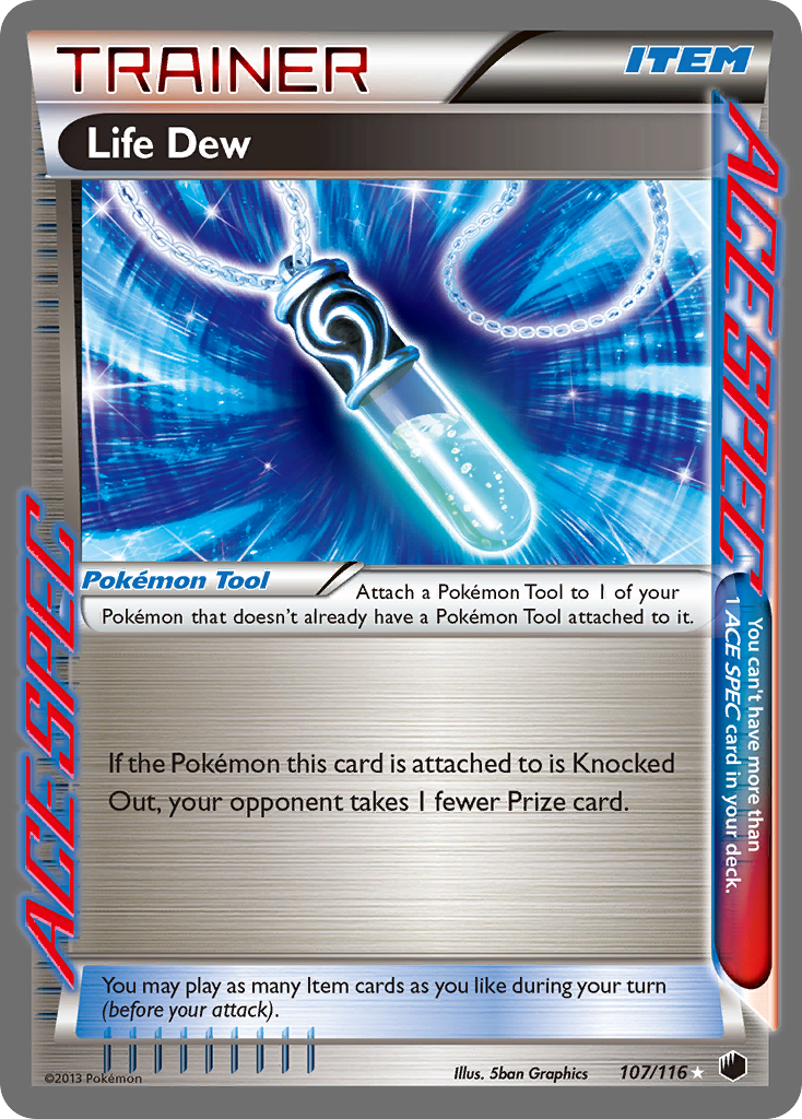 Life Dew 107/116 Rare ACE card from Plasma Freeze