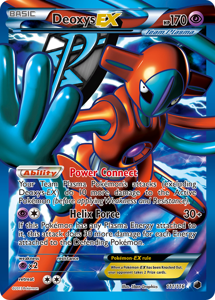 Deoxys-EX 111 Rare Ultra card from Plasma Freeze