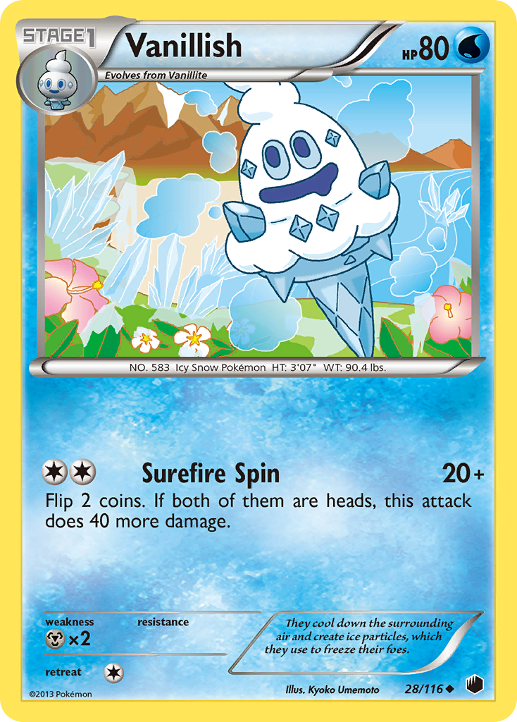 Vanillish 28/116 Uncommon card from Plasma Freeze
