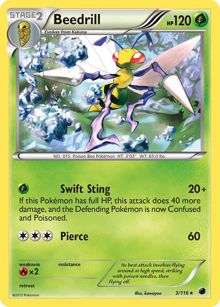 Beedrill 3 Rare card from Plasma Freeze