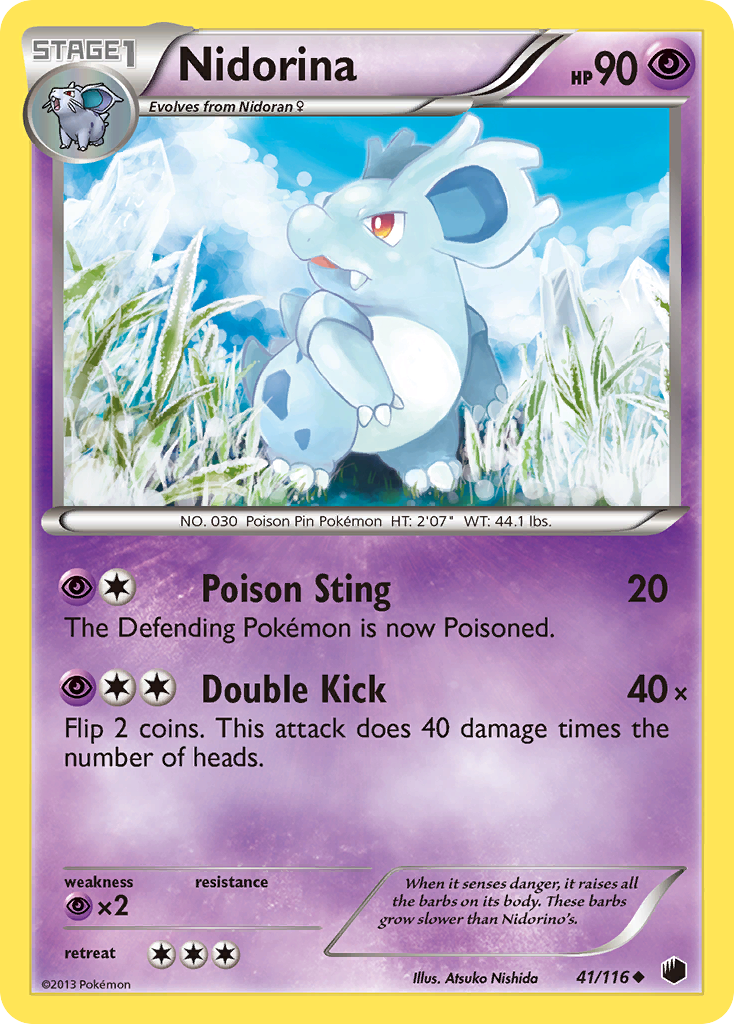 Nidorina 41/116 Uncommon card from Plasma Freeze