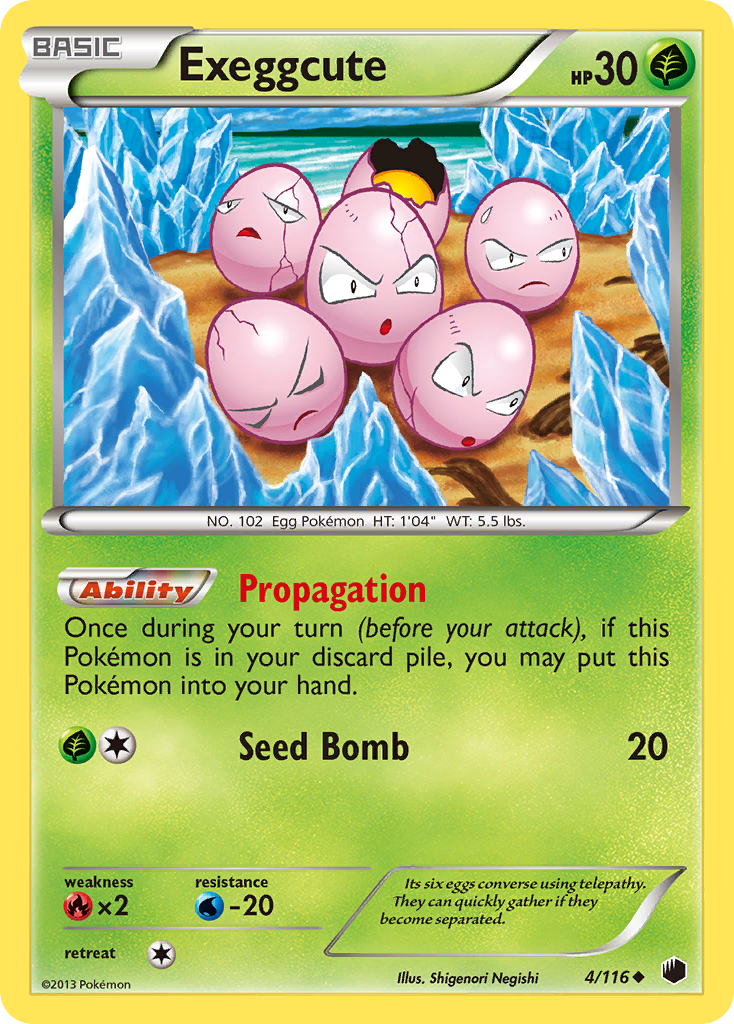 Exeggcute 4 Uncommon card from Plasma Freeze