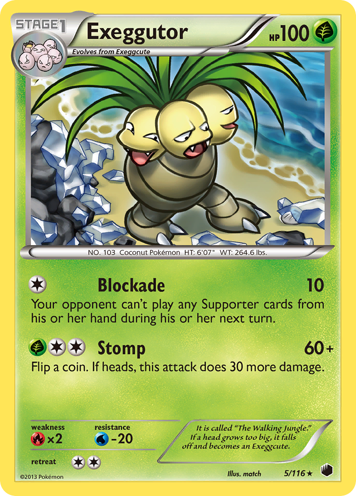 Exeggutor 5 Rare card from Plasma Freeze