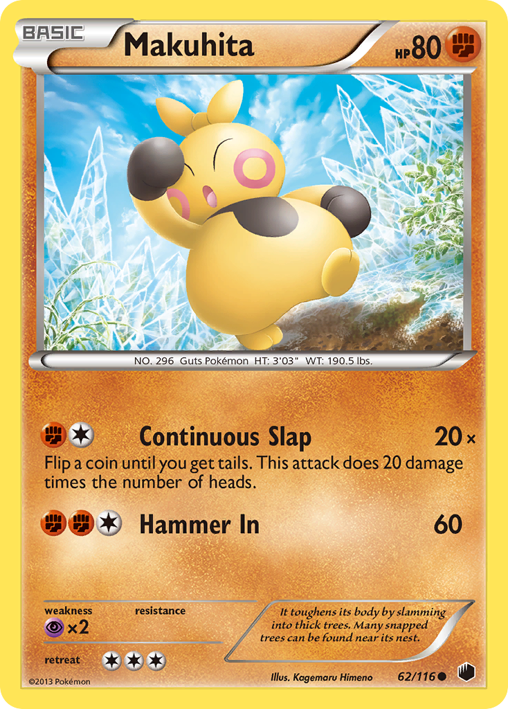 Makuhita 62 Common card from Plasma Freeze