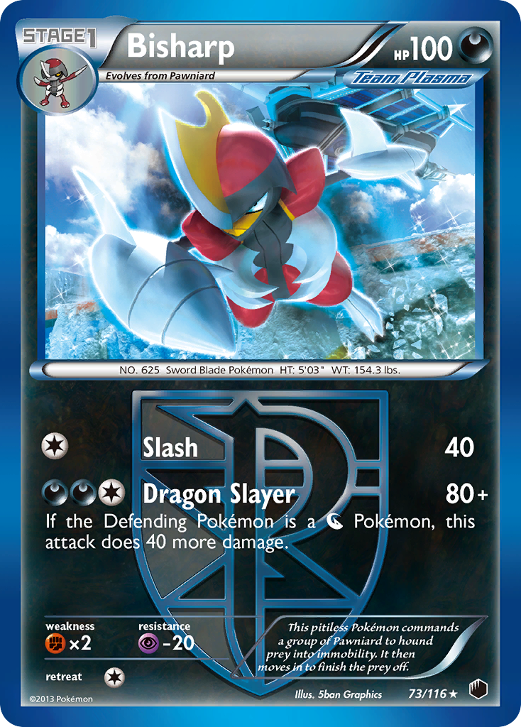 Bisharp 73/116 Rare card from Plasma Freeze