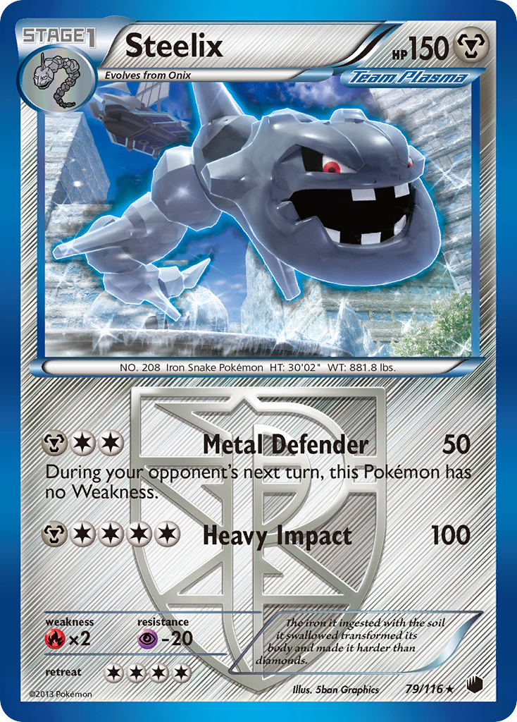 Steelix 79 Rare card from Plasma Freeze