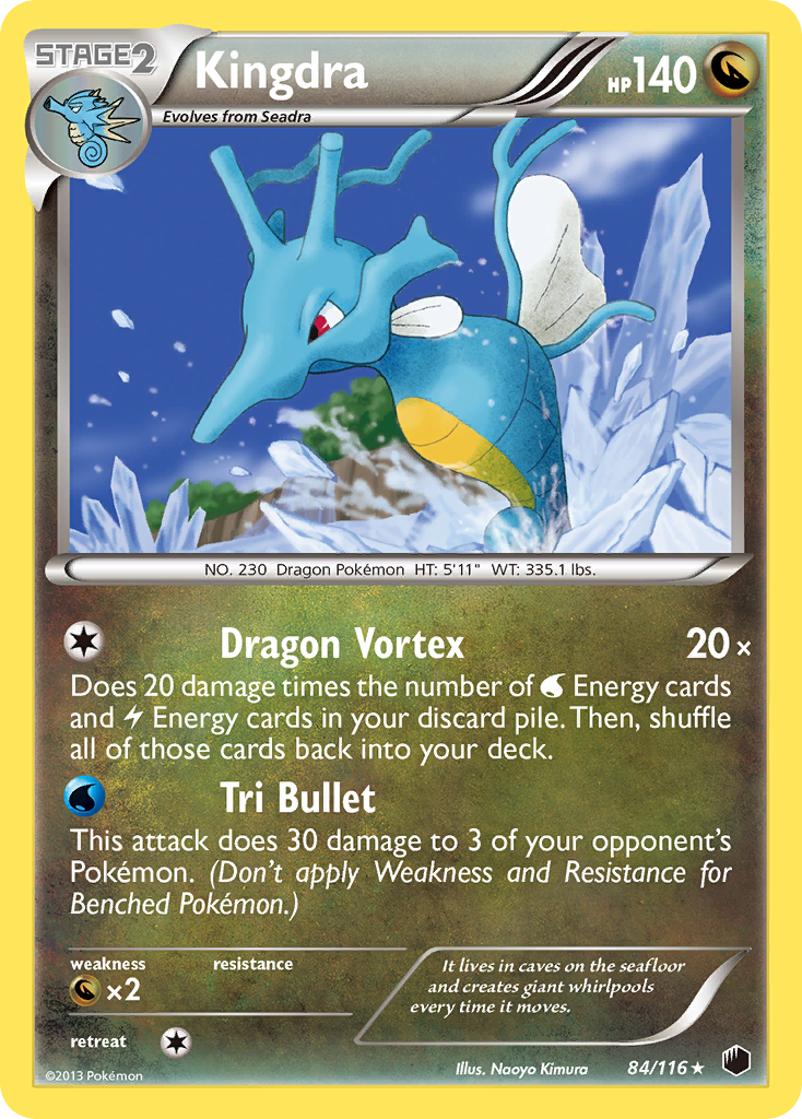 Kingdra 84/116 Rare Holo card from Plasma Freeze