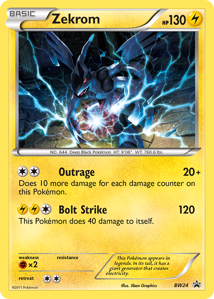 Zekrom BW24/101 Promo card from BW Black Star Promos