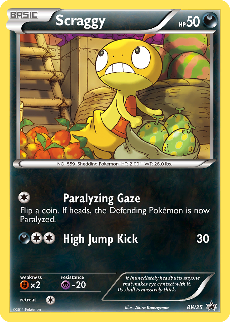 Scraggy BW25/101 Promo card from BW Black Star Promos