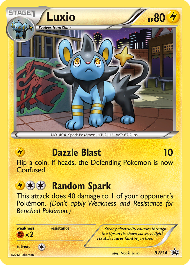 Luxio BW34/101 Promo card from BW Black Star Promos