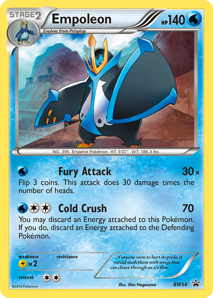 Empoleon BW56 Promo card from BW Black Star Promos