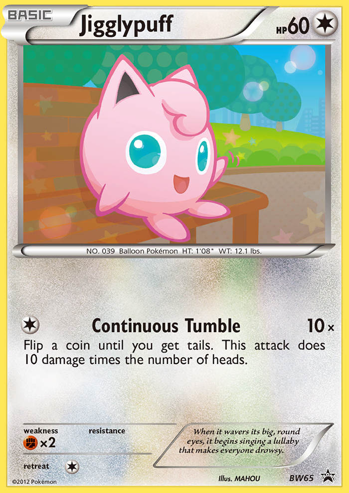 Jigglypuff BW65/101 Promo card from BW Black Star Promos
