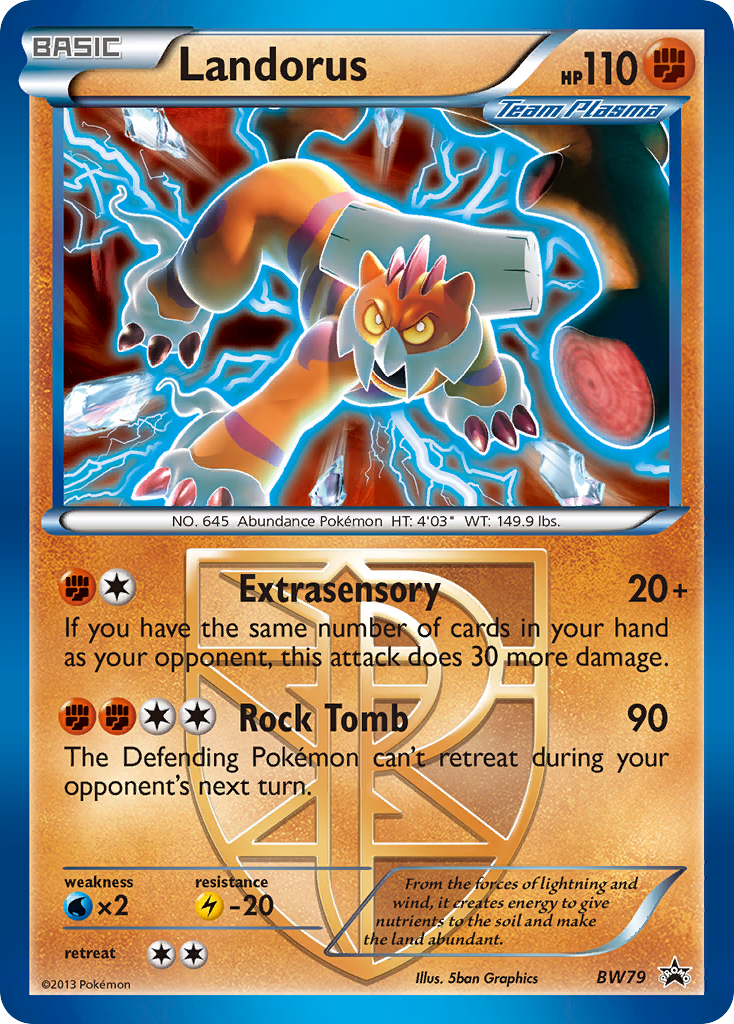 Landorus BW79 Promo card from BW Black Star Promos