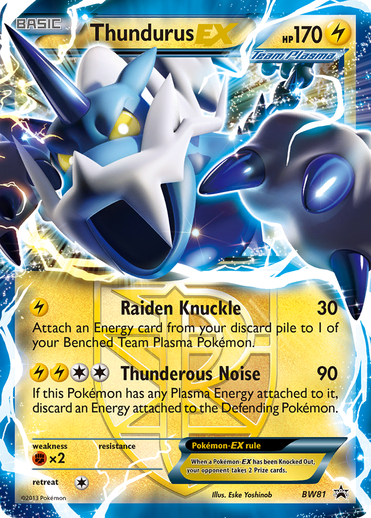 Thundurus-EX BW81 Promo card from BW Black Star Promos