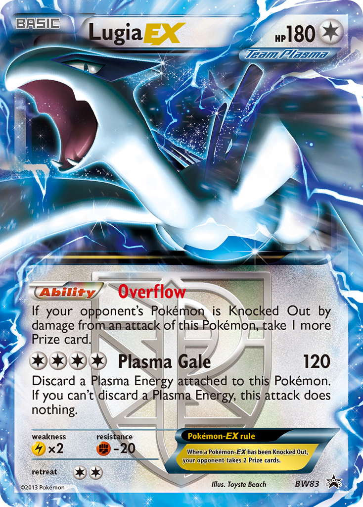 Lugia-EX BW83/101 Promo card from BW Black Star Promos
