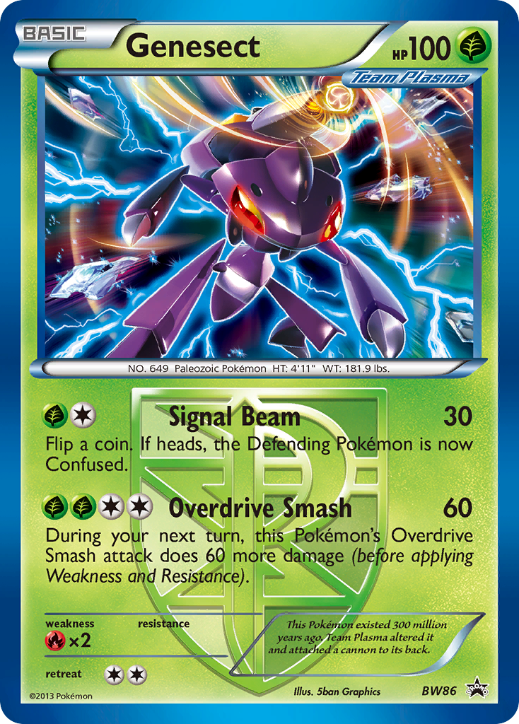 Genesect BW86 Promo card from BW Black Star Promos