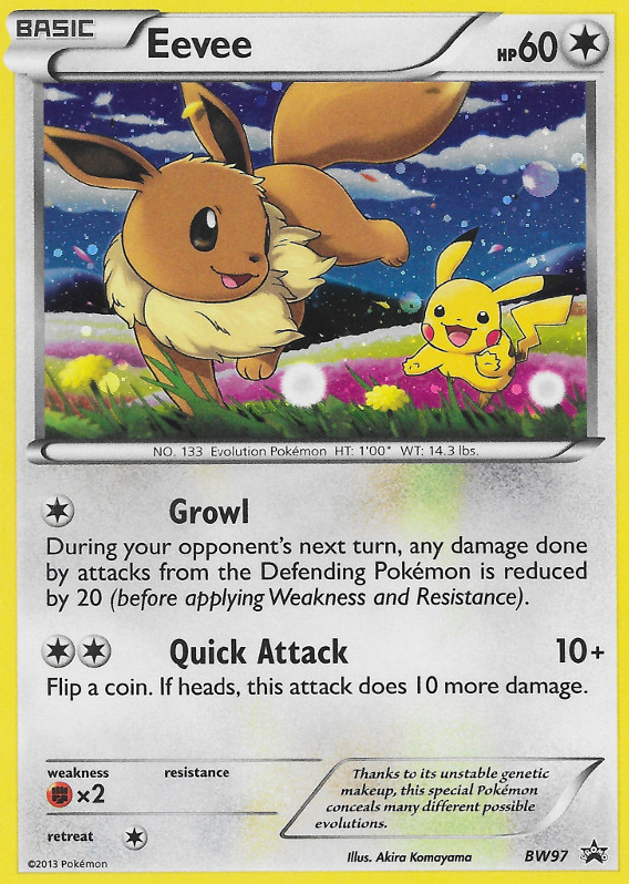 Eevee BW97 Promo card from BW Black Star Promos