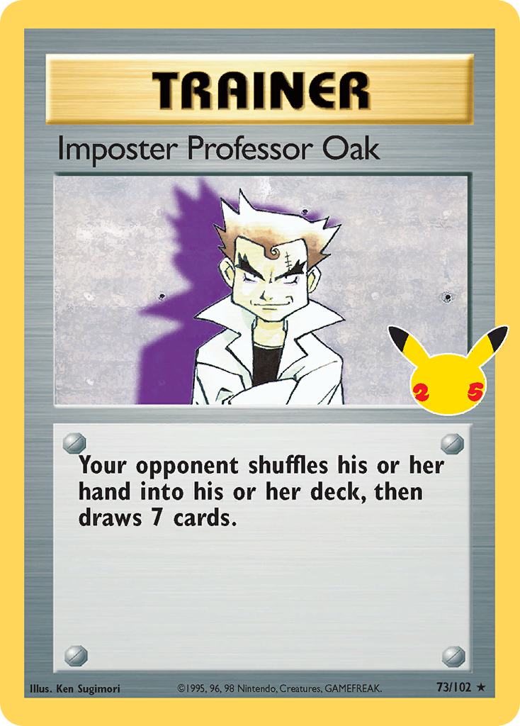 Imposter Professor Oak 73 Classic Collection card from Celebrations: Classic Collection