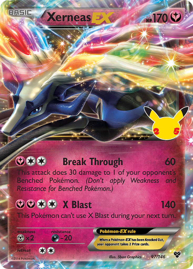 Xerneas-EX 97 Classic Collection card from Celebrations: Classic Collection