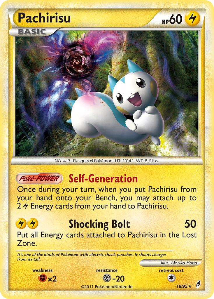Pachirisu 18 Rare Holo card from Call of Legends