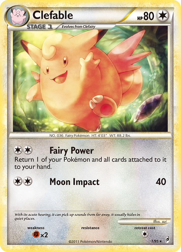 Clefable 1/95 Rare Holo card from Call of Legends