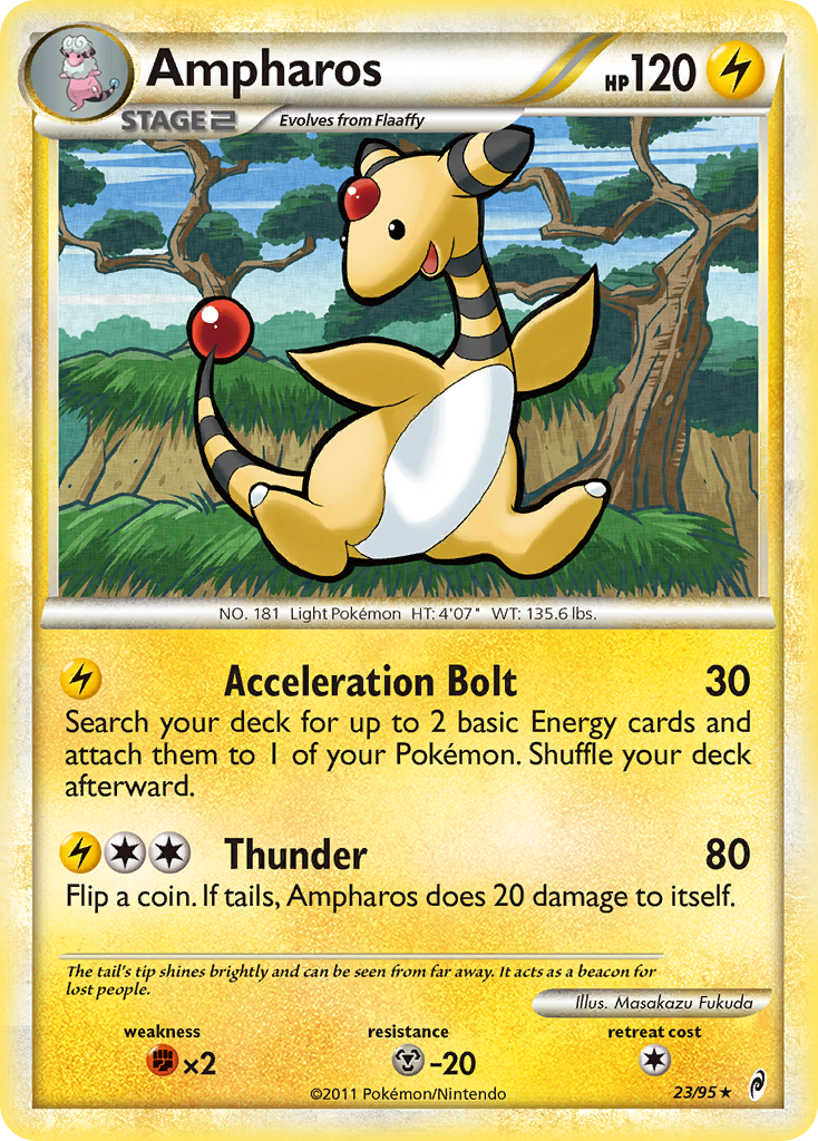 Ampharos 23/95 Rare card from Call of Legends