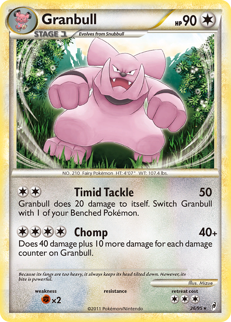 Granbull 26 Rare card from Call of Legends