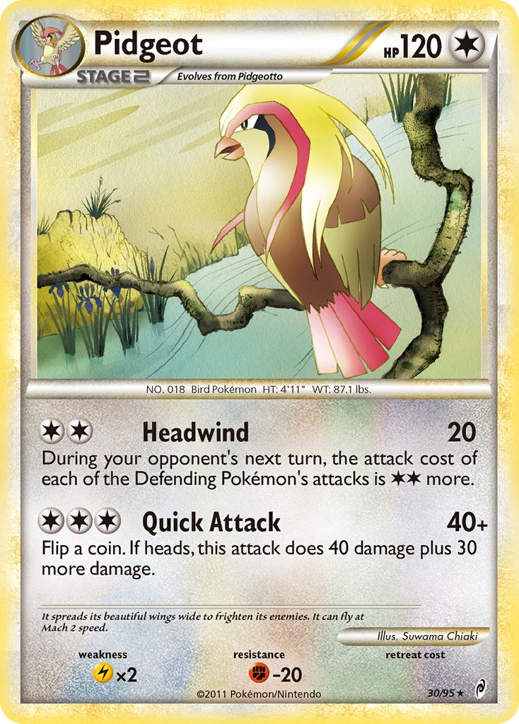 Pidgeot 30/95 Rare card from Call of Legends