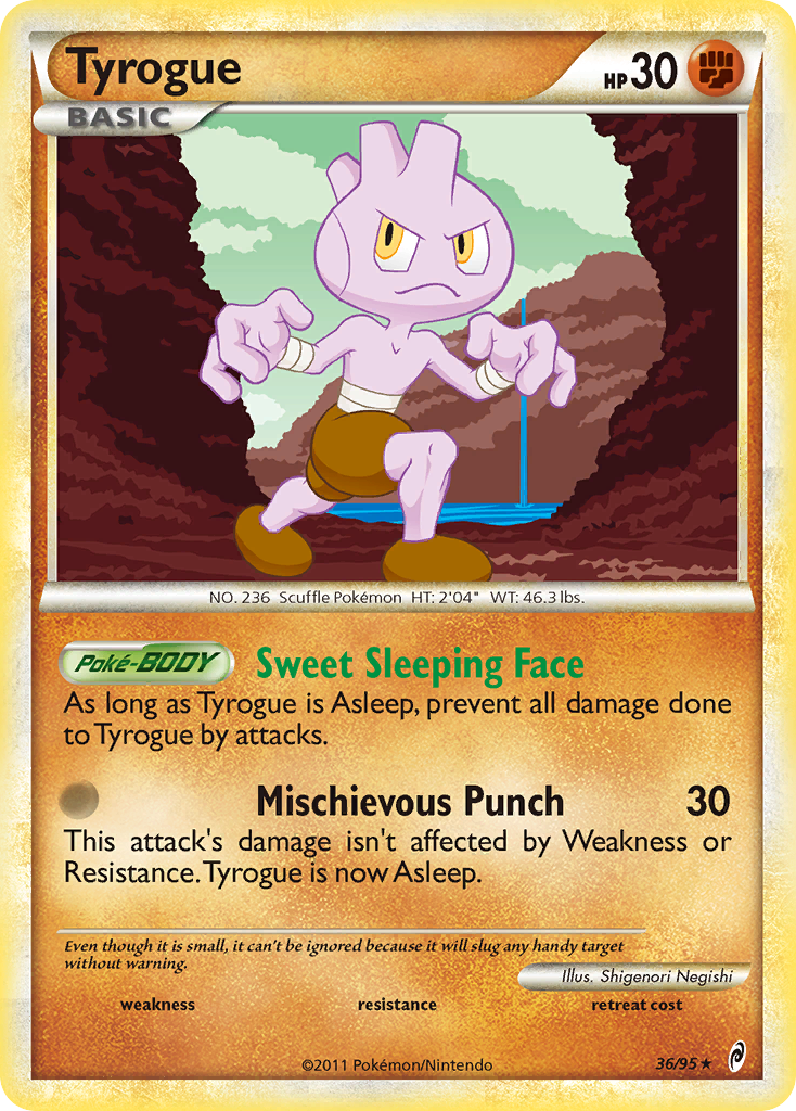 Tyrogue 36 Rare card from Call of Legends